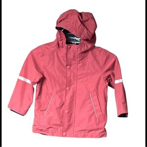 Mini Boden Waterproof Fisherman's Jacket SZ 2-3 Rose Red but looks pink